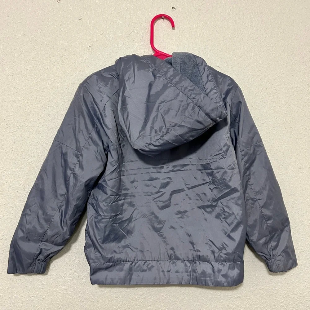 Nike Youth Gray‎ Zip Up Fleece Fully-Lined Hooded Jacket Sz 4T